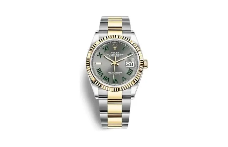 Rolex Datejust 36 Stainless Steel / Yellow Gold / Fluted / Slate - Roman / Oyster