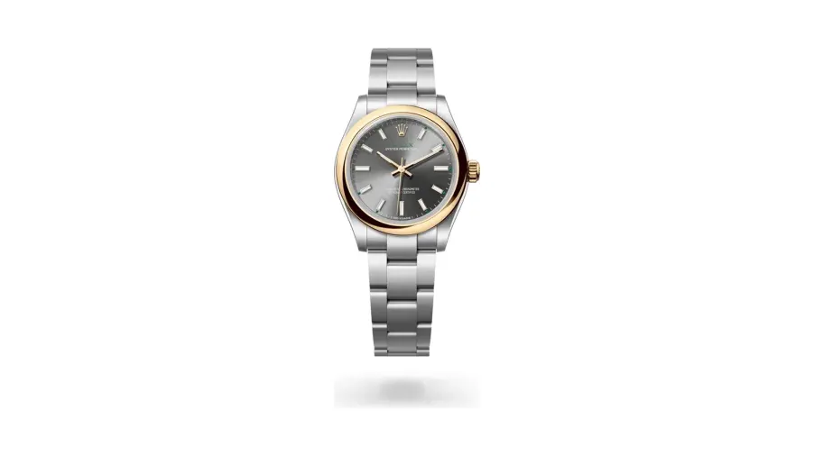 Rolex Oyster Perpetual 31, Yellow Rolesor, Slate dial