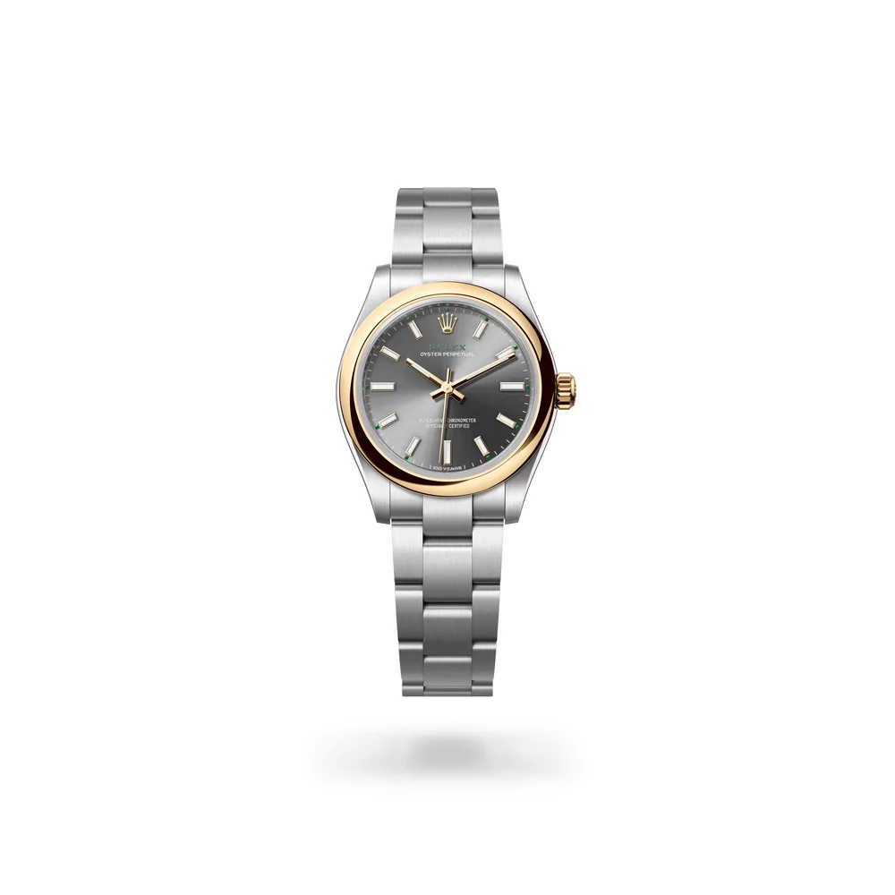 Rolex Oyster Perpetual 31, Yellow Rolesor, Slate dial