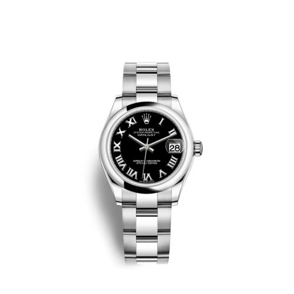 Rolex Datejust 31 Stainless Steel / Oyster / Black - Roman