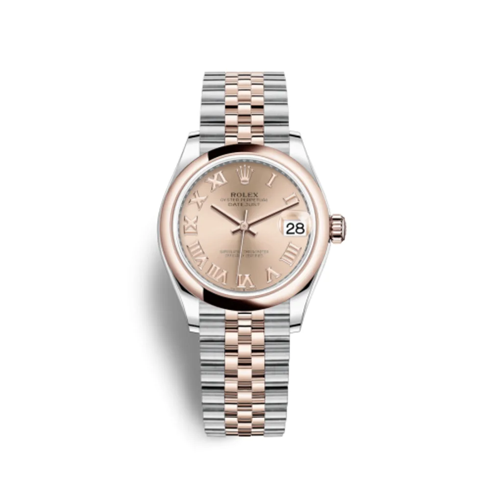 Rolex Datejust 31 Stainless Steel/ Rose Gold / Domed / Rose - Roman / Jubilee