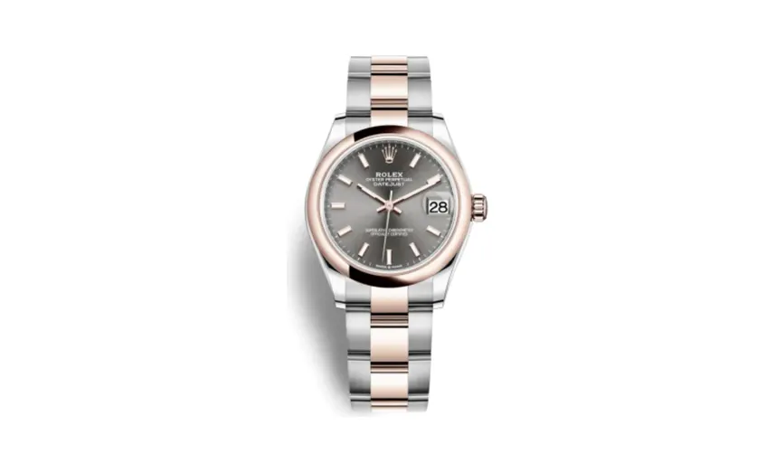 Rolex Datejust 31 Stainless Steel/ Rose Gold / Domed / Grey / Oyster