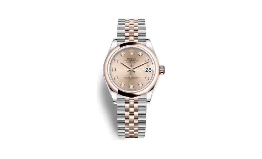 Rolex Datejust 31 Stainless Steel/ Rose Gold / Domed / Rose - Diamond / Jubilee