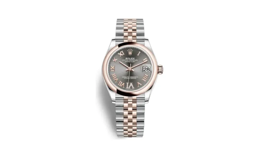 Rolex Datejust 31 Stainless Steel/ Rose Gold / Domed / Grey - Roman / Jubilee
