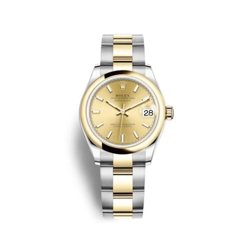 Rolex Datejust 31 Stainless Steel / Yellow Gold / Domed / Champagne / Oyster