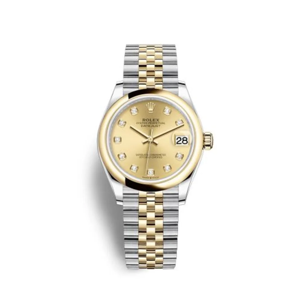 Rolex Datejust 31 Stainless Steel/ Yellow Gold / Domed / Champagne - Diamond / Jubilee