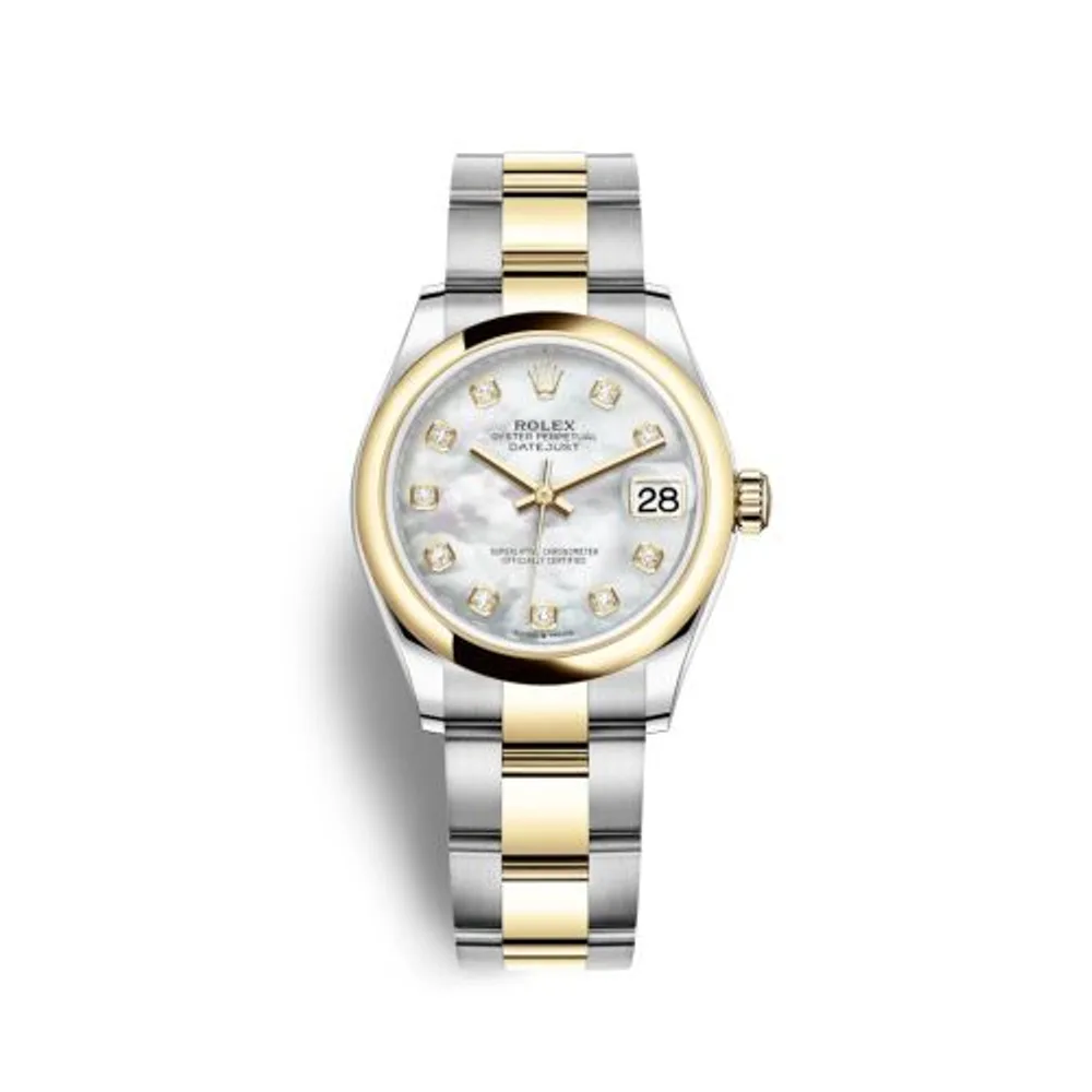 Rolex Datejust 31 Stainless Steel / Yellow Gold / Domed / MOP / Oyster