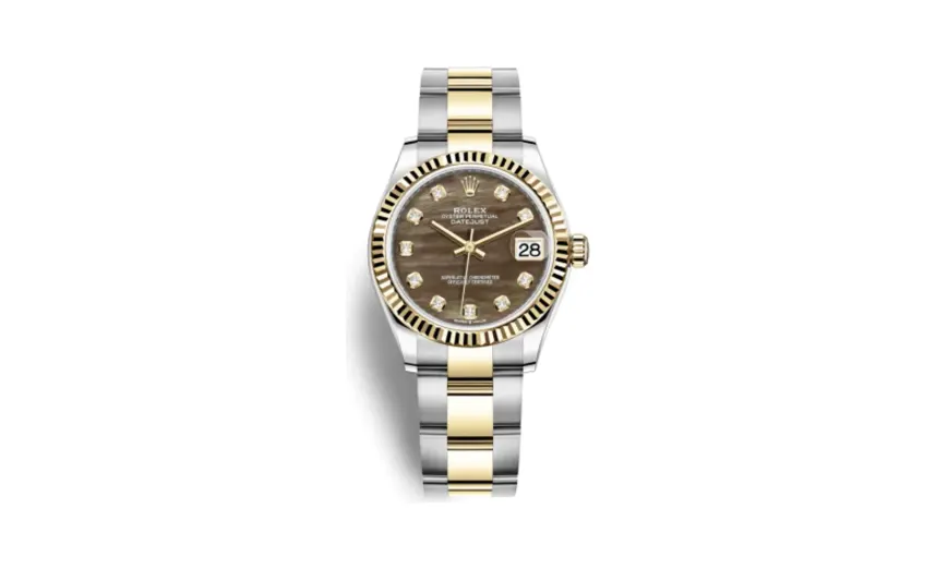 Rolex Datejust 31 Stainless Steel / Yellow Gold / Fluted / Black MOP / Oyster
