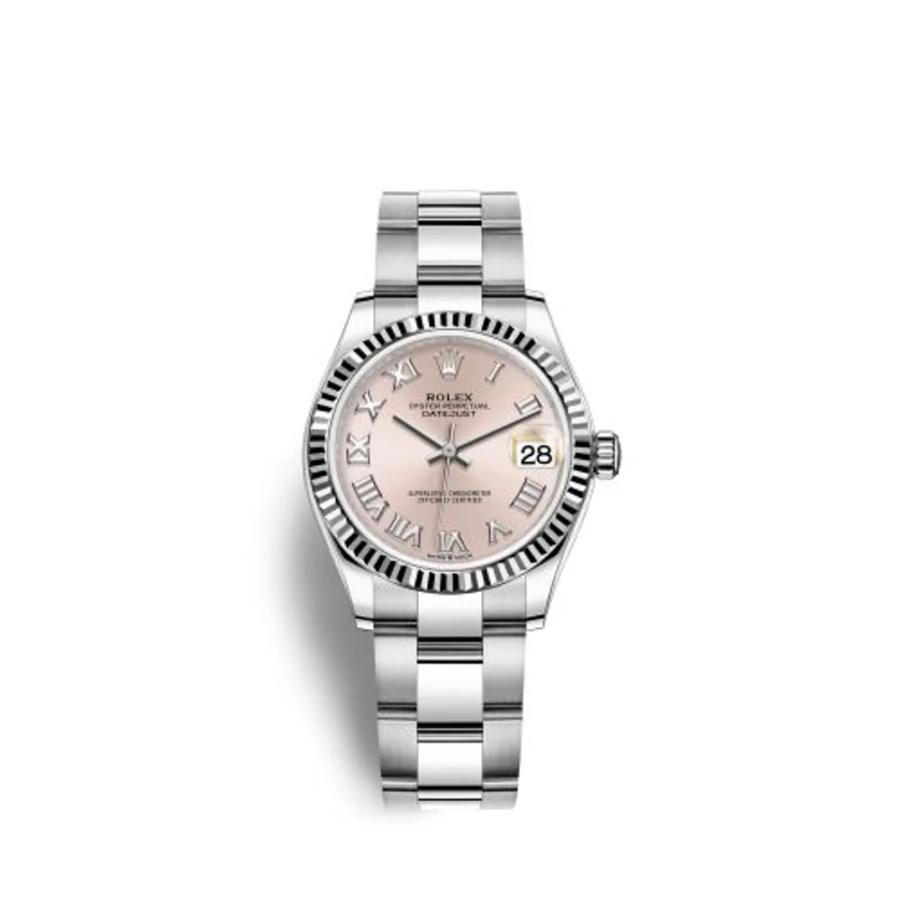 Rolex Datejust 31 Stainless Steel Fluted / Oyster / Pink - Roman