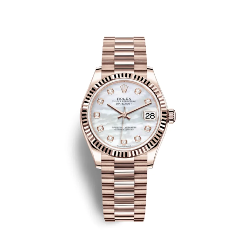 Rolex Datejust 31 Rose Gold / Fluted / MOP / President