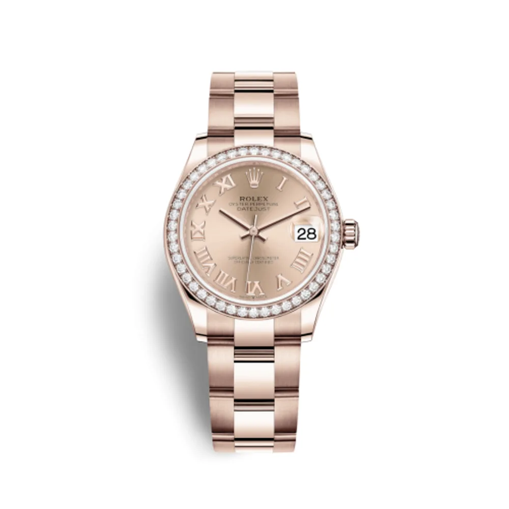 Rolex Datejust 31 Rose Gold / Diamond / Rose - Roman / Oyster