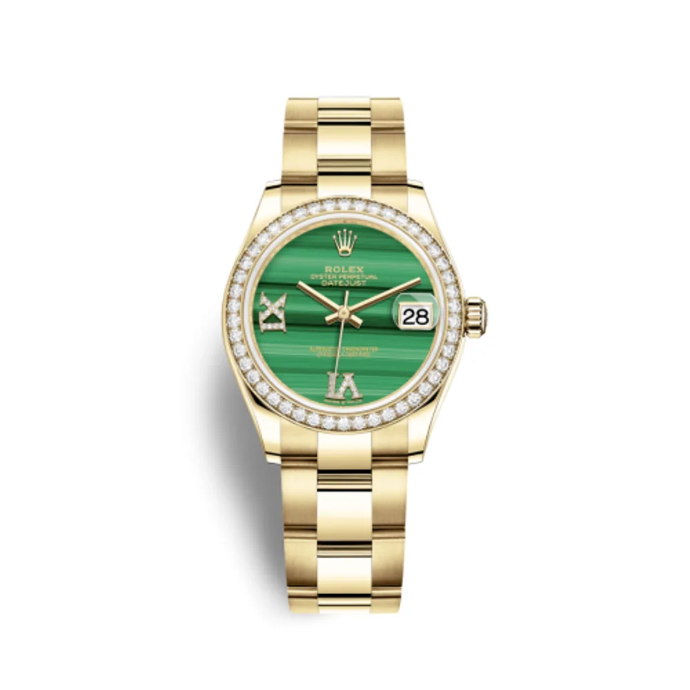 Rolex Datejust 31 Yellow Gold / Diamond / Malachite / Oyster