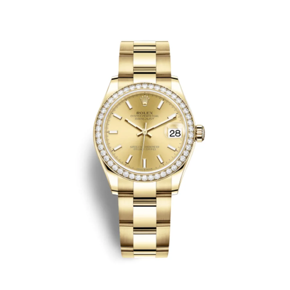 Rolex Datejust 31 Yellow Gold / Diamond / Champagne / Oyster