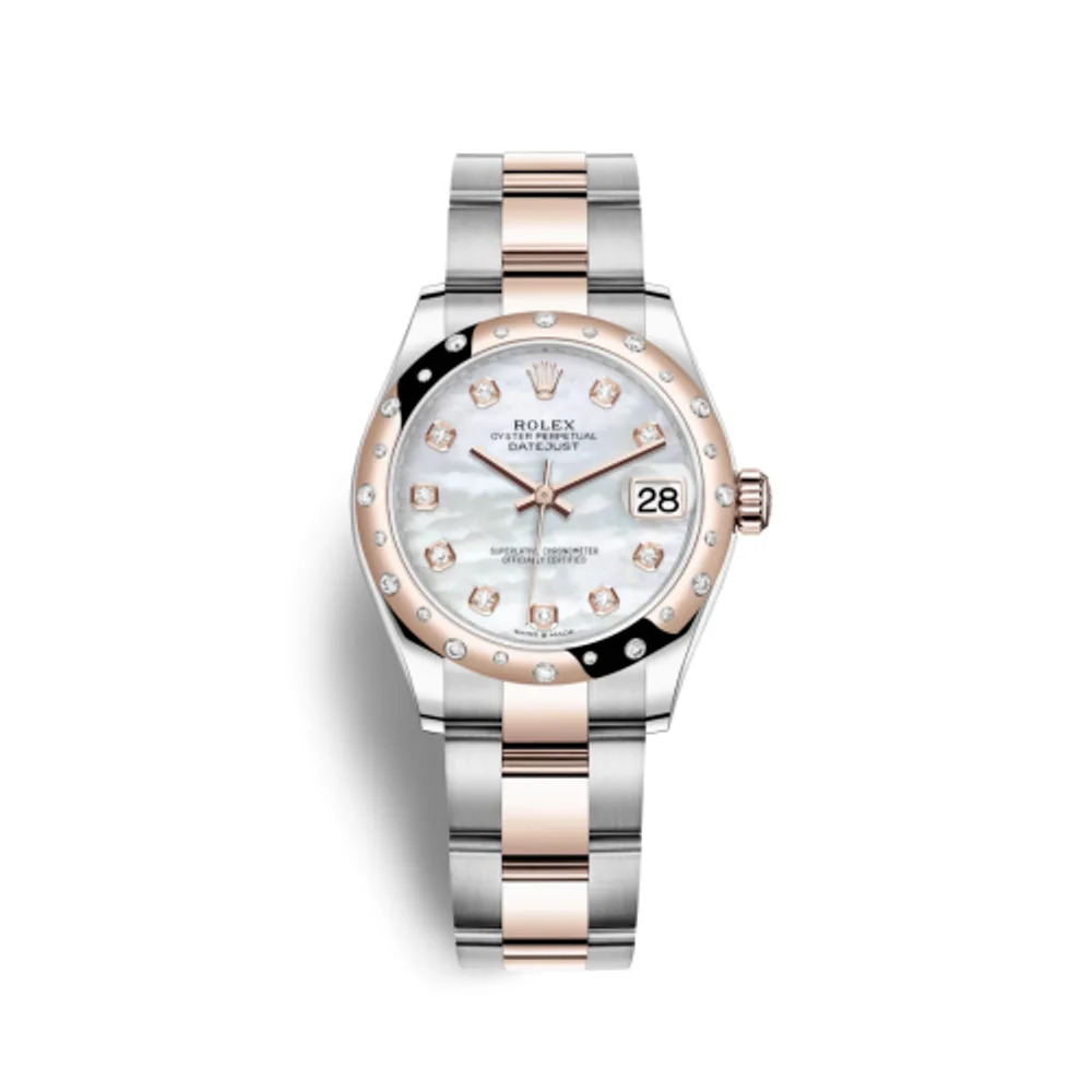 Rolex Datejust 31 Stainless Steel/ Rose Gold / Domed - Diamond / MOP / Oyster