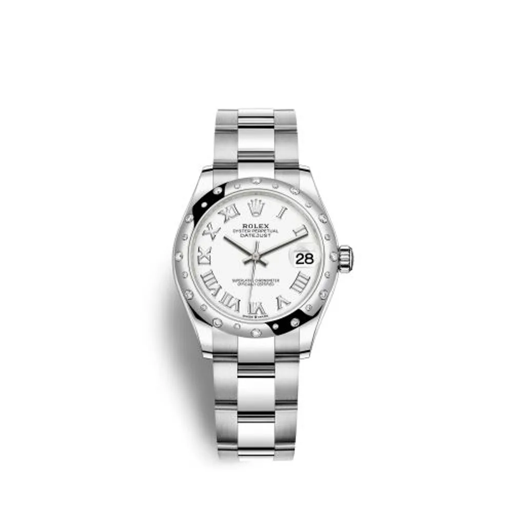 Rolex Datejust 31 Stainless Steel Domed Diamond / Oyster / White - Roman