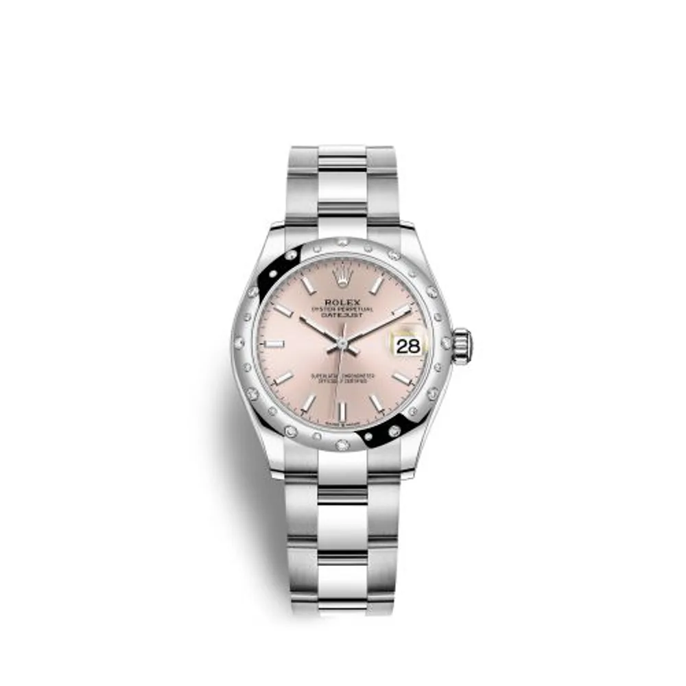 Rolex Datejust 31 Stainless Steel Domed Diamond / Oyster / Pink