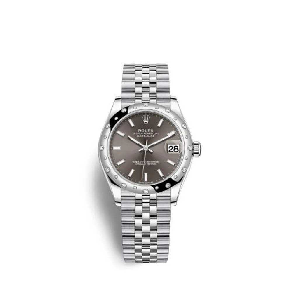 Rolex Datejust 31 Stainless Steel Domed Diamond / Jubilee / Grey