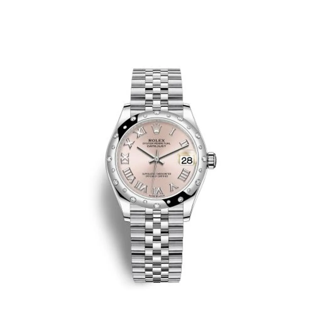 Rolex Datejust 31 Stainless Steel Domed Diamond / Jubilee / Pink - Roman