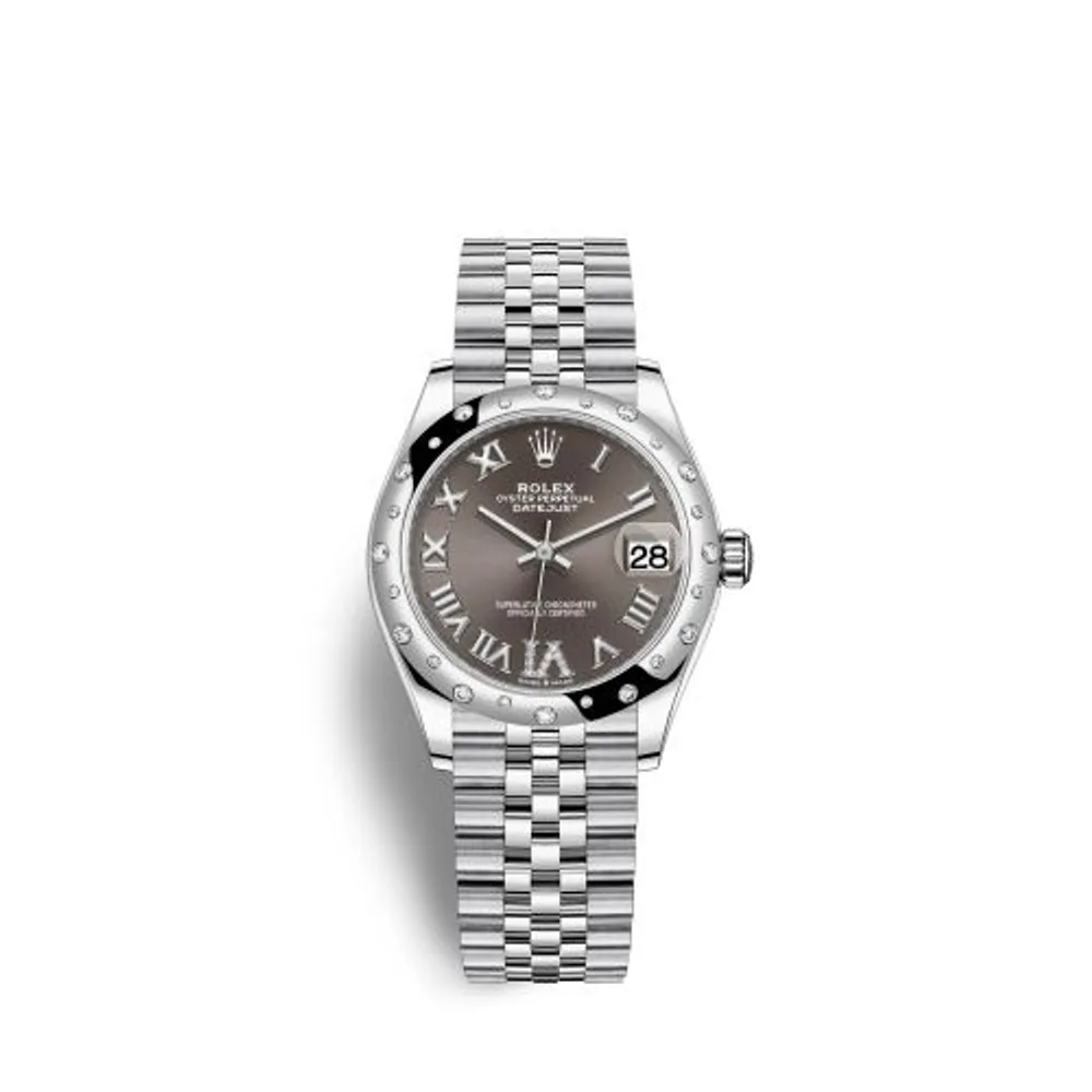 Rolex Datejust 31 Stainless Steel Domed Diamond / Jubilee / Grey - Roman