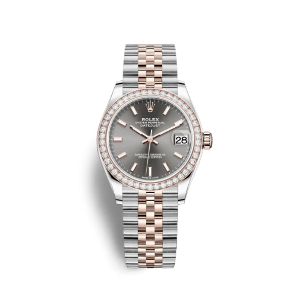 Rolex Datejust 31 Stainless Steel/ Rose Gold / Diamond / Grey / Jubilee