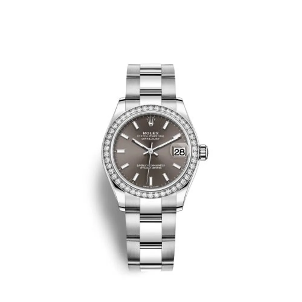 Rolex Datejust 31 Stainless Steel Diamond / Oyster / Grey