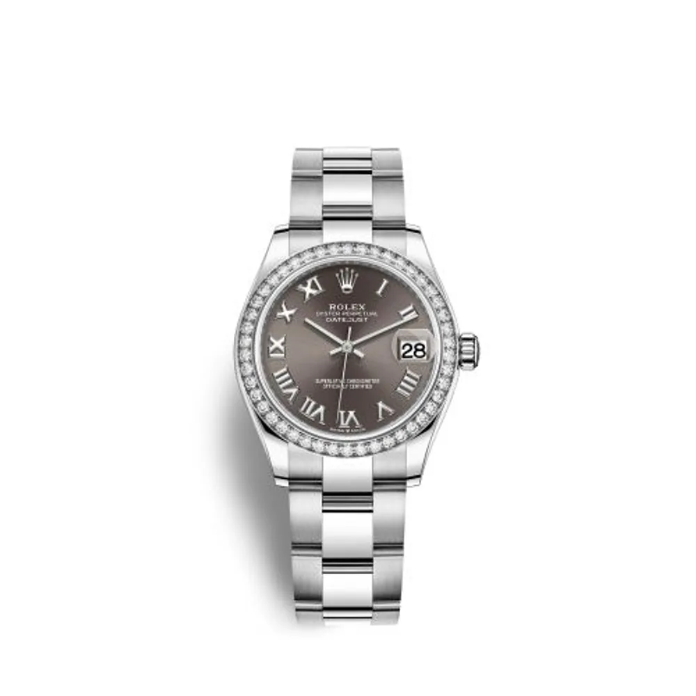Rolex Datejust 31 Stainless Steel Diamond / Oyster / Grey - Roman