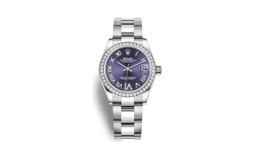 Rolex Datejust 31 Stainless Steel Diamond / Oyster / Aubergine - Roman