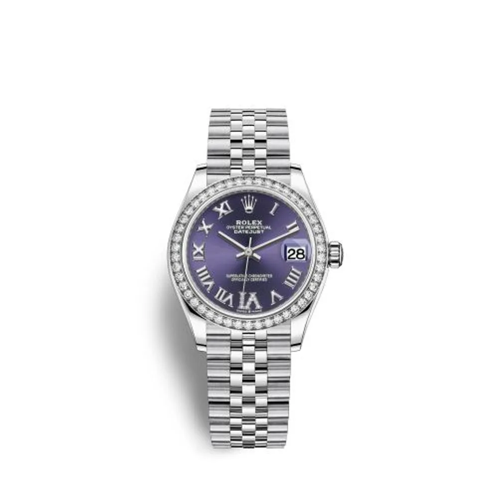 Rolex Datejust 31 Stainless Steel Diamond / Jubilee / Aubergine - Roman