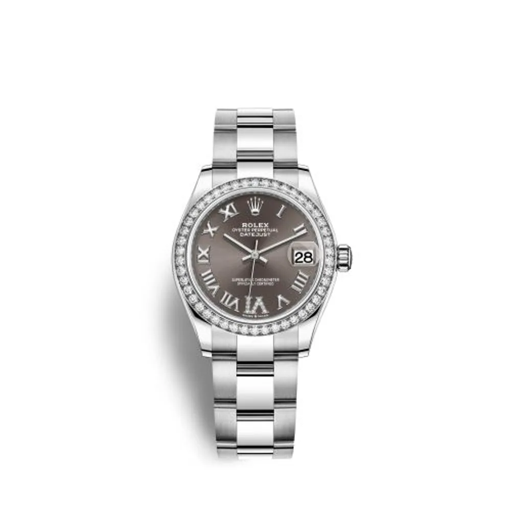 Rolex Datejust 31 Stainless Steel Diamond / Oyster / Grey - Roman