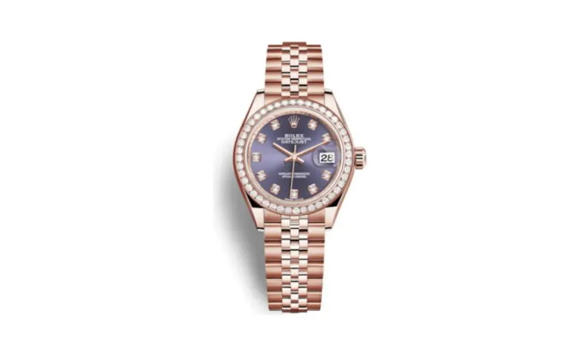 Rolex Lady-Datejust 28 Everose Diamond / Jubilee / Aubergine