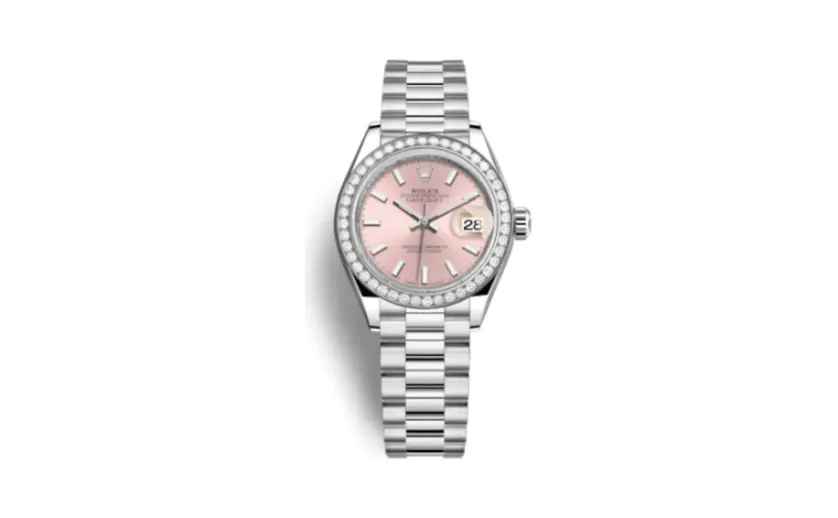 Rolex Lady-Datejust 28 Platinum Diamond / President / Pink