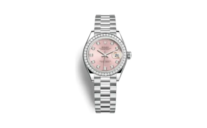 Rolex Lady-Datejust 28 Platinum Diamond / President / Pink Diamond