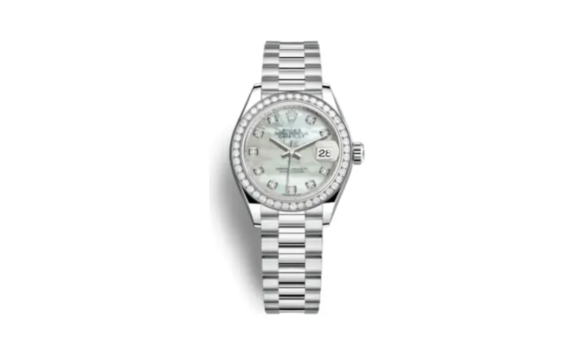Rolex Lady-Datejust 28 Platinum Diamond / President / MOP