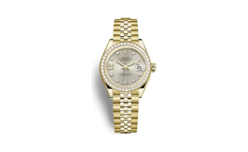 Rolex Lady-Datejust 28 Yellow Gold Diamond / Jubilee / Silver Diamonds