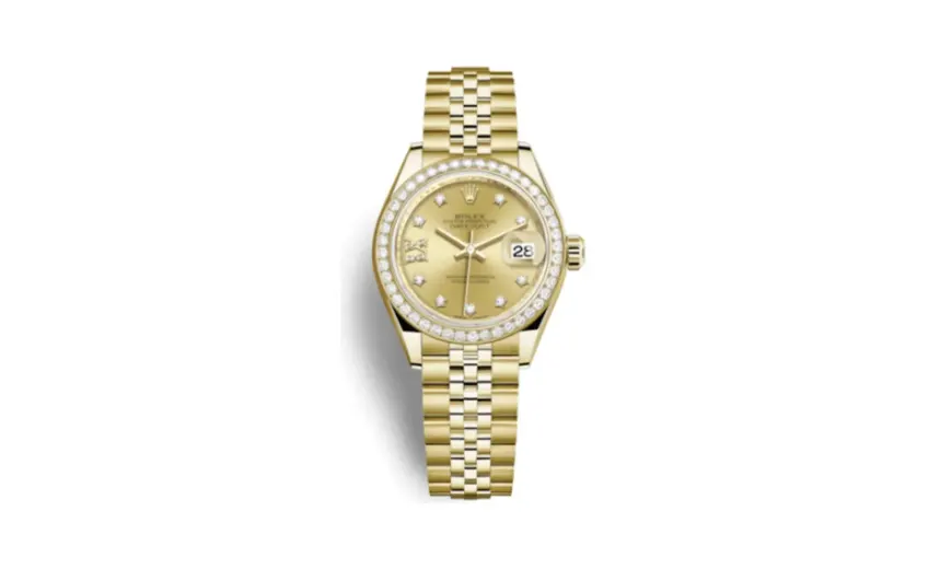 Rolex Lady-Datejust 28 Yellow Gold Diamond / Jubilee / Champagne Diamonds
