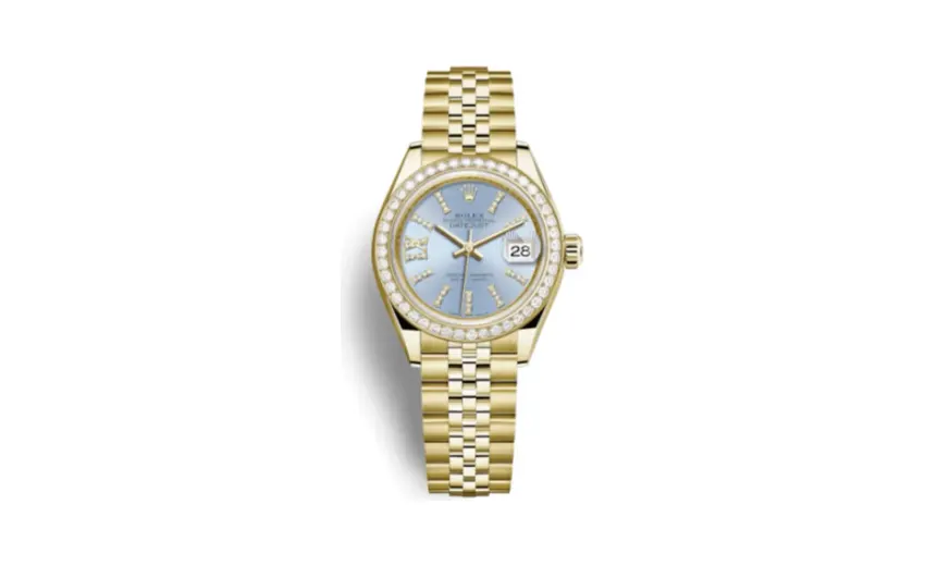 Rolex Lady-Datejust 28 Yellow Gold Diamond / Jubilee / Cornflower Diamonds