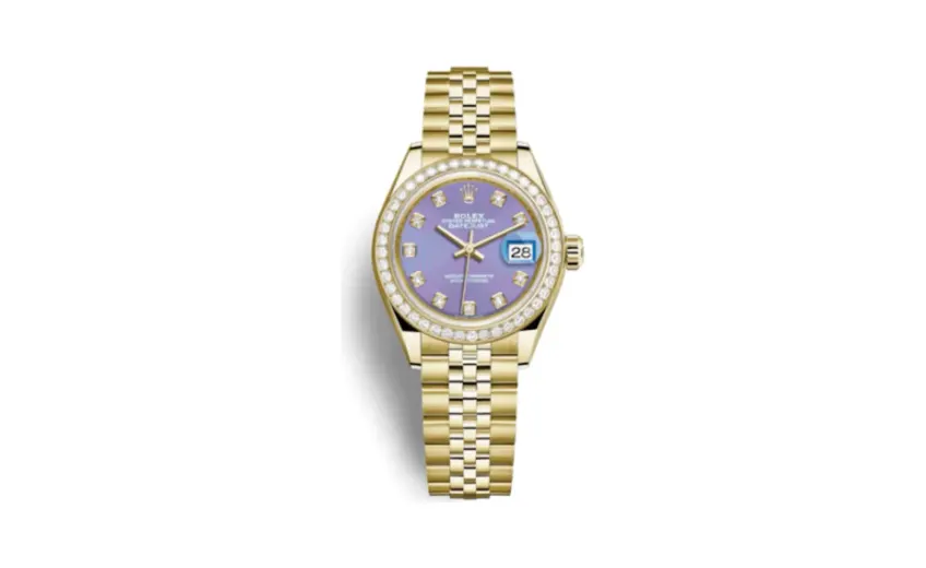 Rolex Lady-Datejust 28 Yellow Gold Diamond / Jubilee / Lavender Diamond