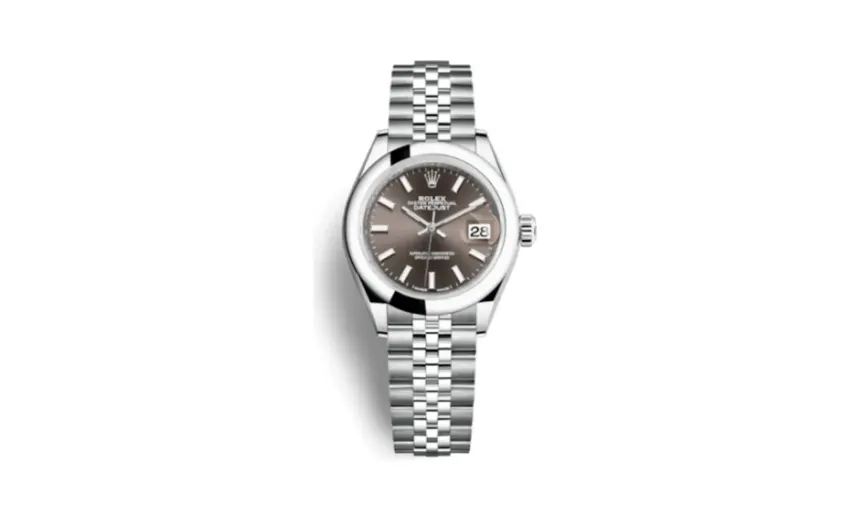 Rolex Lady-Datejust 28 Stainless Steel Domed / Jubilee / Dark Grey