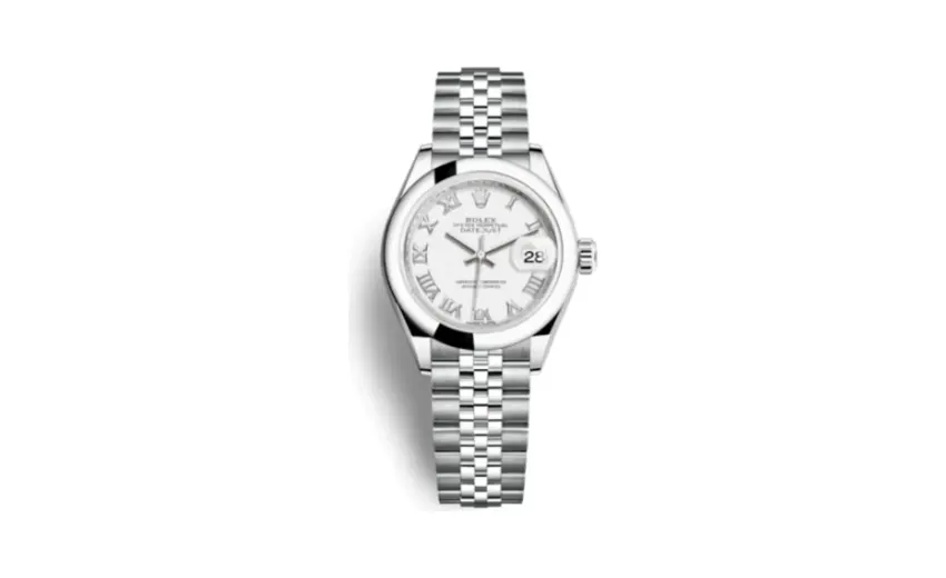 Rolex Lady-Datejust 28 Stainless Steel Domed / Jubilee / White Roman