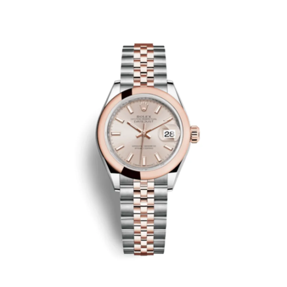 Rolex Lady-Datejust 28 Rolesor Rose Domed / Jubilee / Sundust