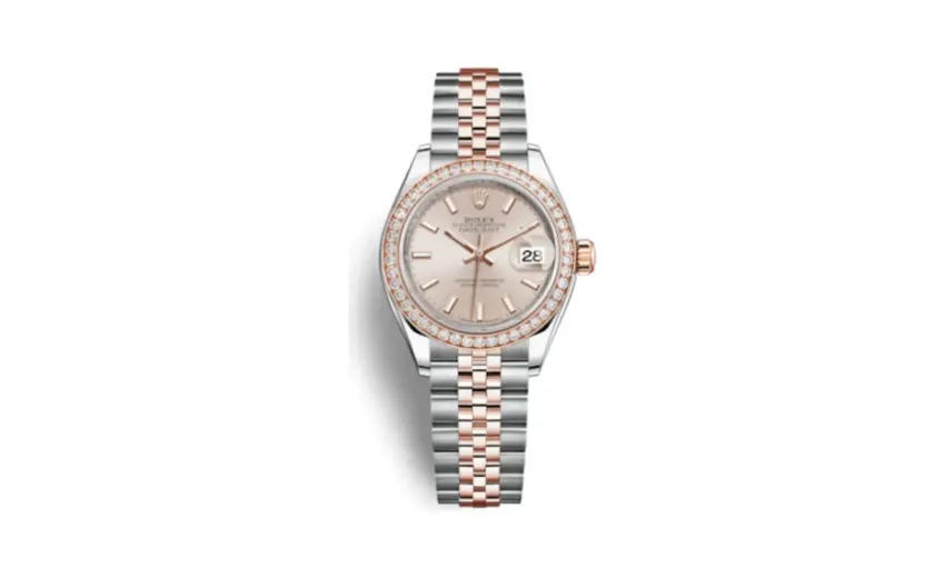 Rolex Lady-Datejust 28 Rolesor Rose Diamond / Jubilee / Sundust