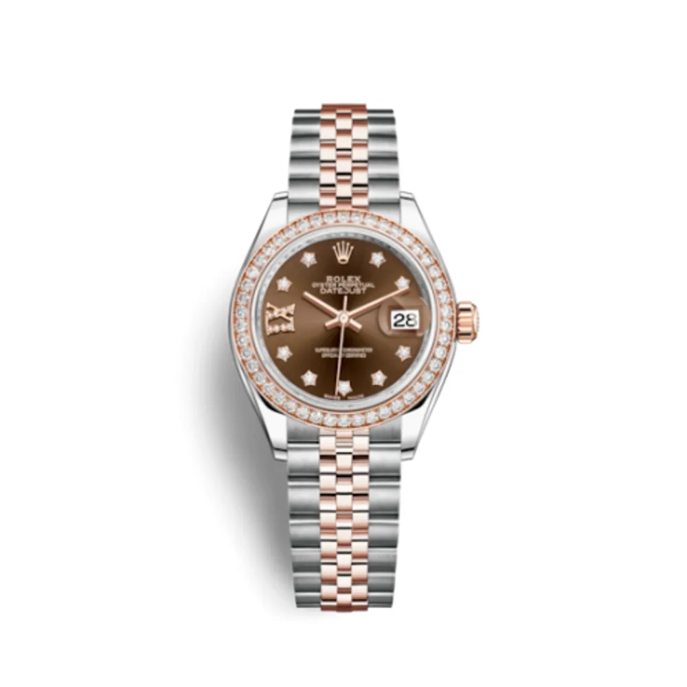 Rolex Lady-Datejust 28 Rolesor Rose Diamond / Jubilee / Chocolate Diamond