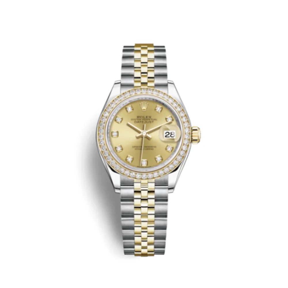 Rolex Lady-Datejust 28 Rolesor Yellow Diamond / Jubilee / Champagne Diamond