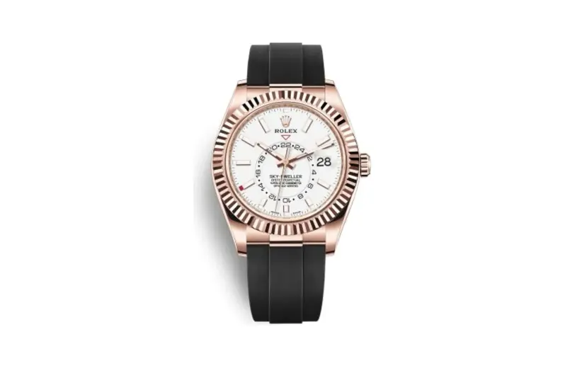 Rolex Sky-Dweller Everose / White / Oysterflex