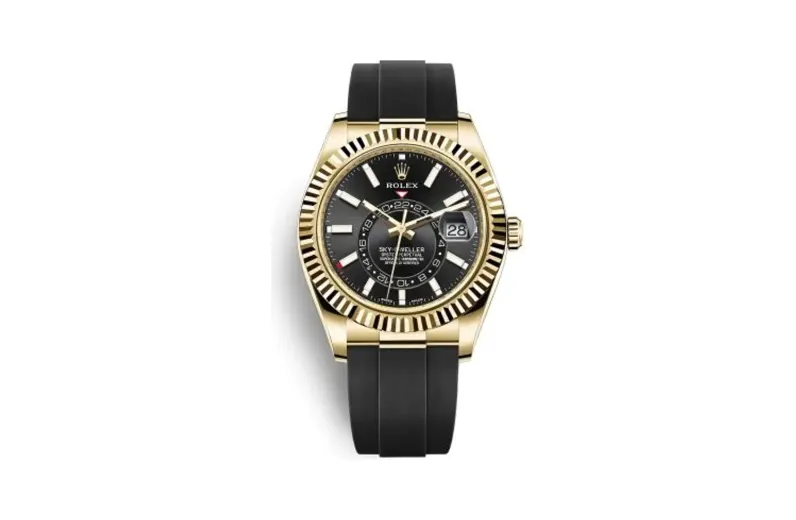 Rolex Sky-Dweller Yellow Gold / Black / Oysterflex