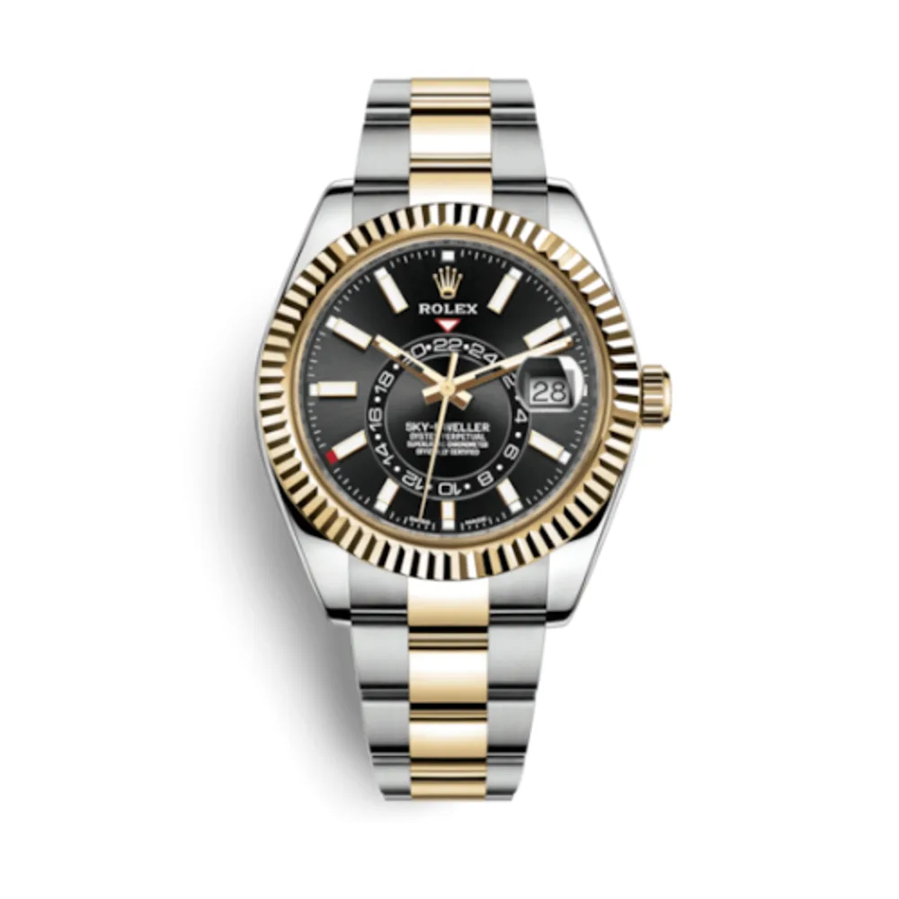 Rolex Sky-Dweller Stainless Steel / Yellow Gold / Black
