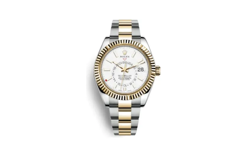 Rolex Sky-Dweller Stainless Steel / Yellow Gold / White / Oyster