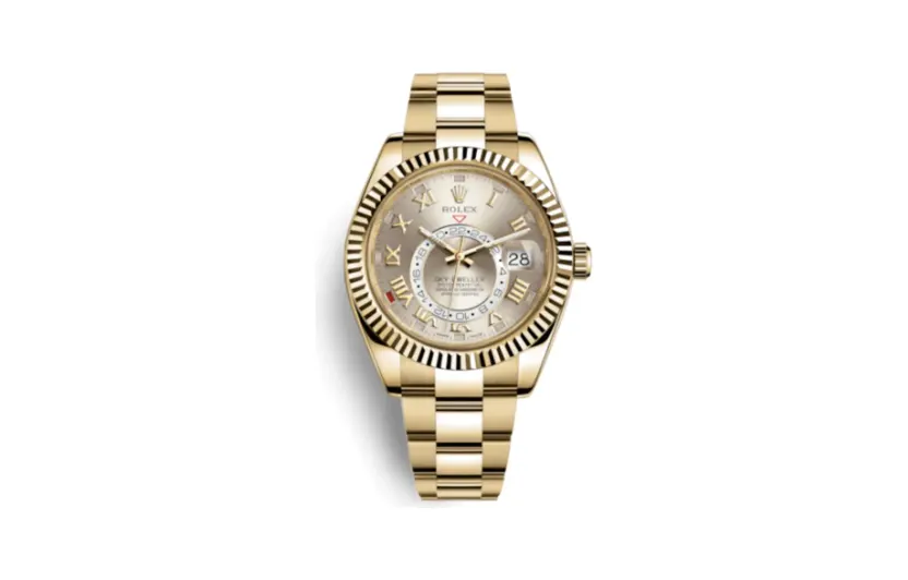 Rolex Sky-Dweller Yellow Gold / Silver Roman