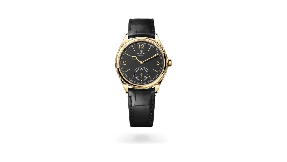 Rolex Perpetual 1908, 18 kt yellow gold, Intense black dial