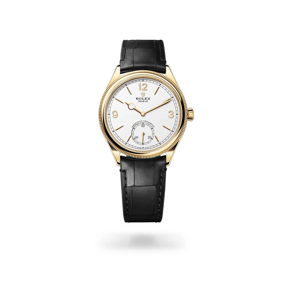 Rolex Perpetual 1908, 18 kt yellow gold, Intense white dial